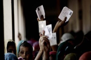 Zero voting was recorded at Gajadi village in Morbi district of Gujarat today as the residents, fed up with water shortage, boycotted polling. (IE)