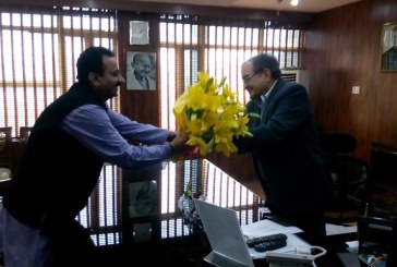In meeting with Honble Minister Sh. Chaudhary Birender Singh and also congratulating him for swachh bharat mission