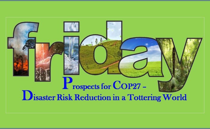 Disaster Risk Reduction in a Tottering World